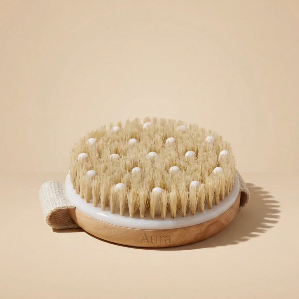 AURA Dry Brush with Cellulite Massager