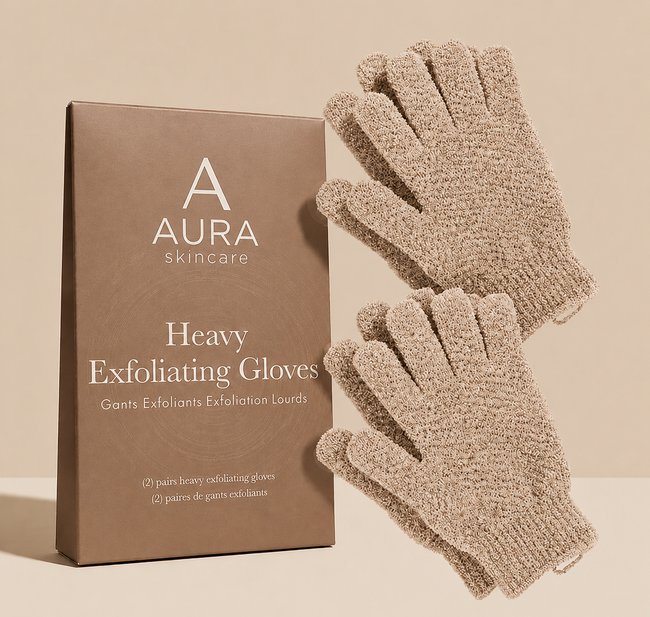 AURA Exfoliator Gloves For Smooth Exfoliation